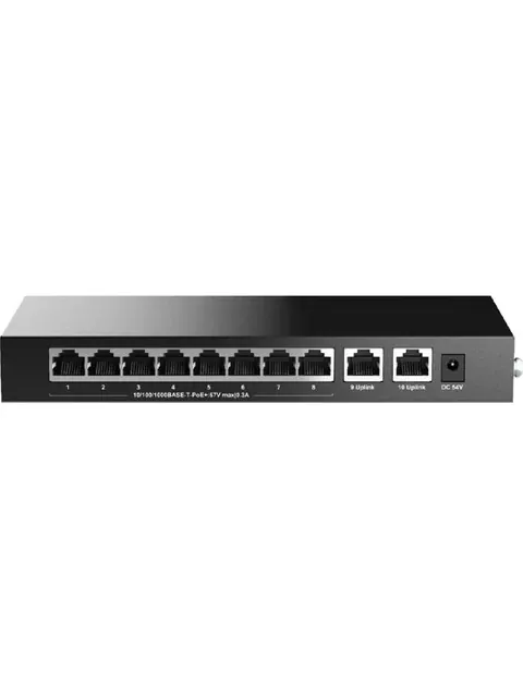 H3c Magic BS210T-HP 10 Port Gigabit 8x PoE 110W 2xUplink Yönetilemez Switch