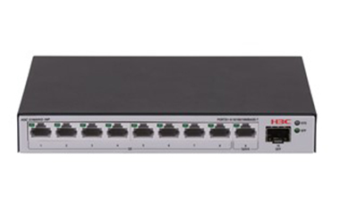 H3C S1600v2-10P-HPWR 9 Port 10/100/1000 8 Port 125W PoE +1SFP Yönetilebilir Switch