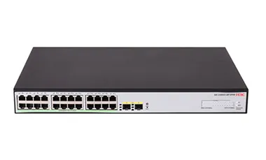 H3C S1600V2-26P-HPWR 24 Port 10/100/1000 370W PoE +2SFP Yönetilebilir Switch