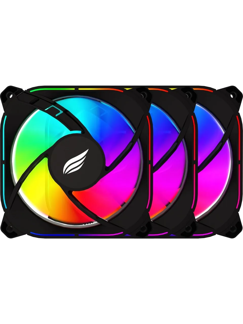 Hawk Gaming HF120_3LU Silentforce 120mm ARGB Üçlü Siyah Kasa Fanı