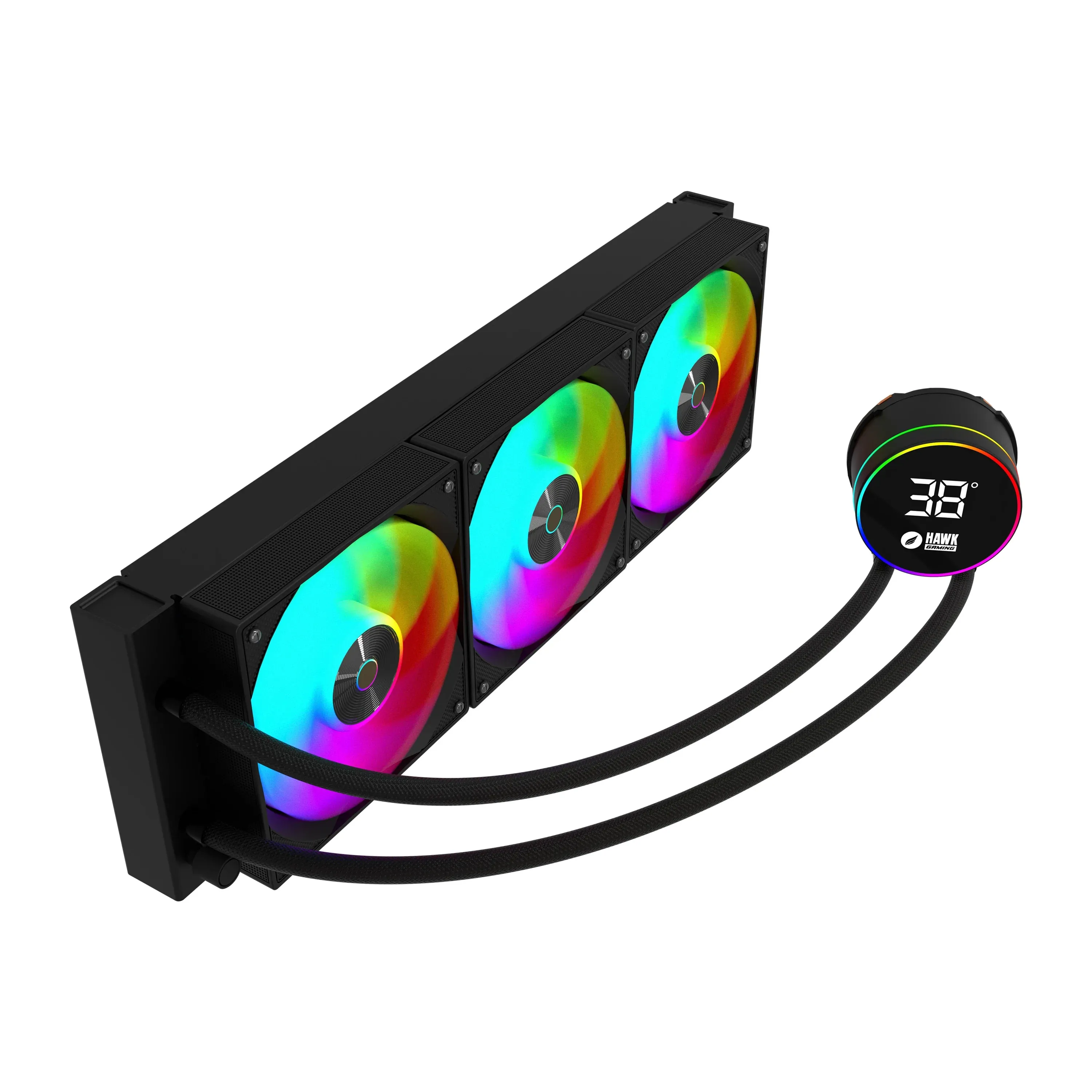 Hawk Gaming HL360 Frostbite 360mm LED ARGB 1700P/AM5 Uyumlu Siyah Sıvı Soğutucu