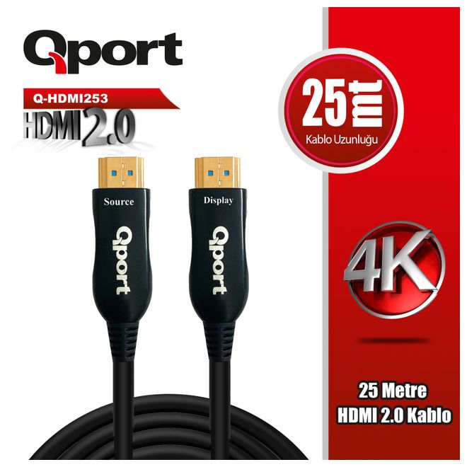 Hdmi 253" Altın Uçlu 25m 4k Hdmi 2.0 Kablo