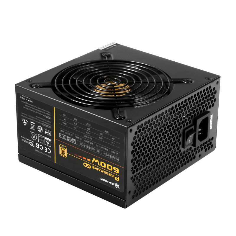 High Power 600W 80+ Gold 12cm Fan Güç Kaynağı (HP1-J600GD-F12S)