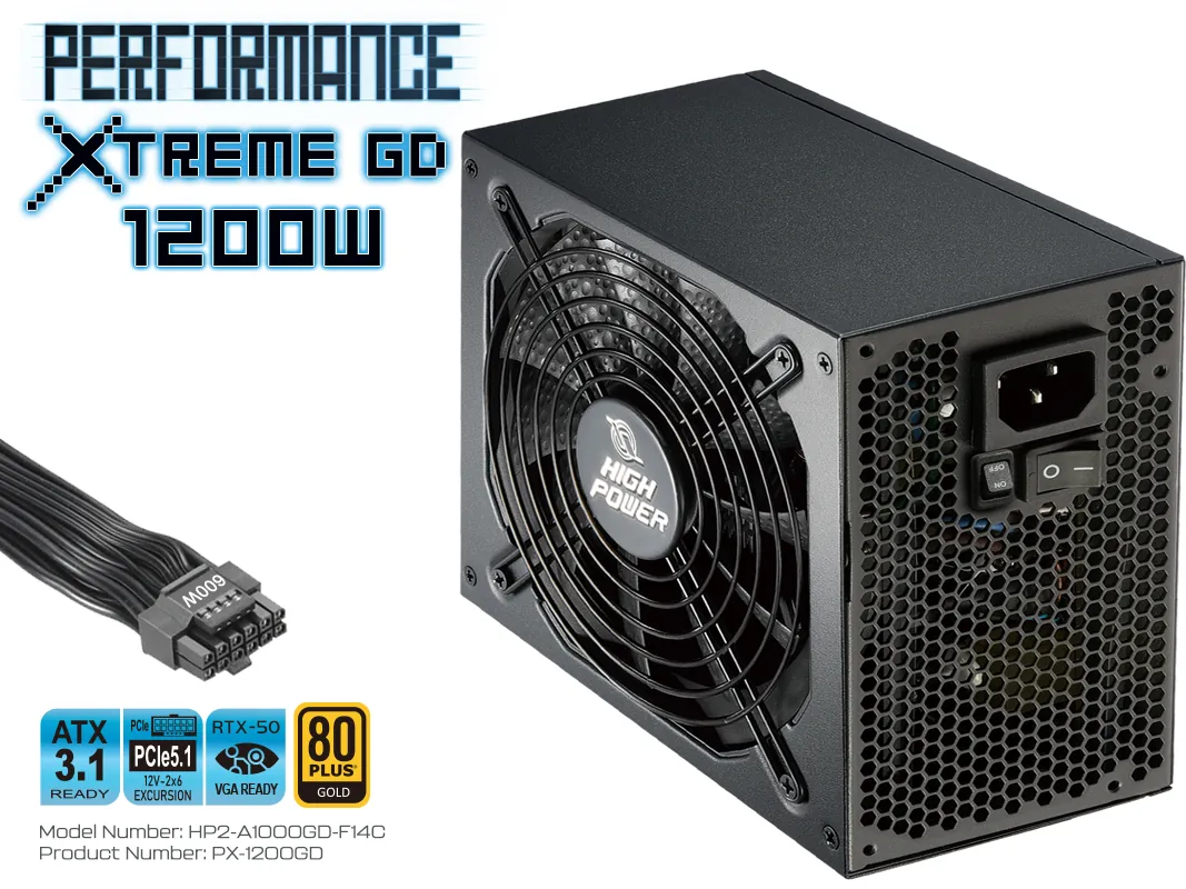 High Power Xtreme Gold ATX 3.1 1000W 80+ Gold ATX Güç Kaynağı (HP2-A1000GD-F14C)
