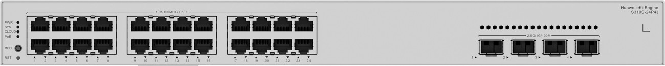 Huawei eKit S310S-24P4J 24 Port 10/100/1000 PoE 400W 4x2.5GE SFP Yönetilebilir SW
