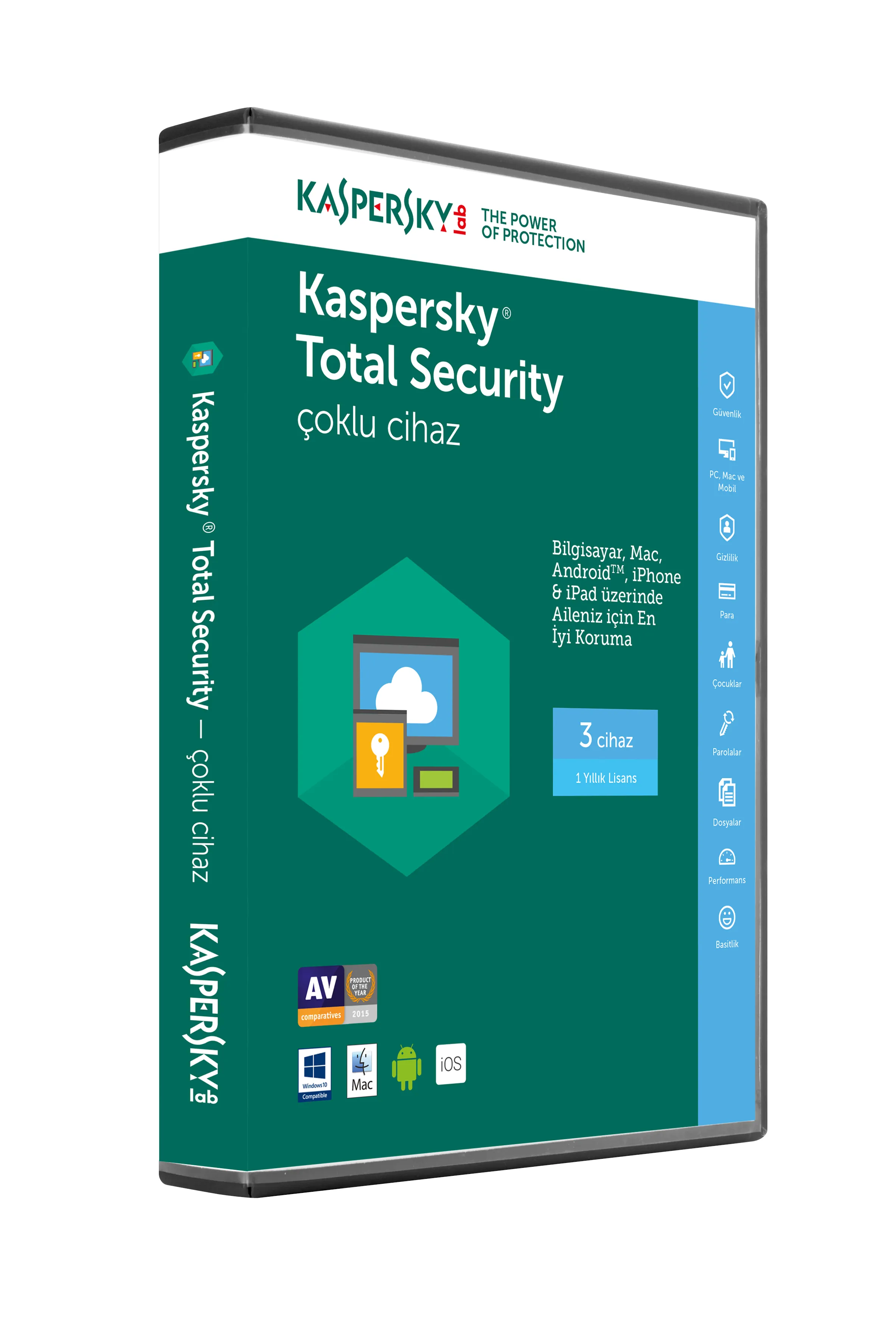 Kaspersky Total Security Multi Device 3 Kullanıcı 1 Yıl