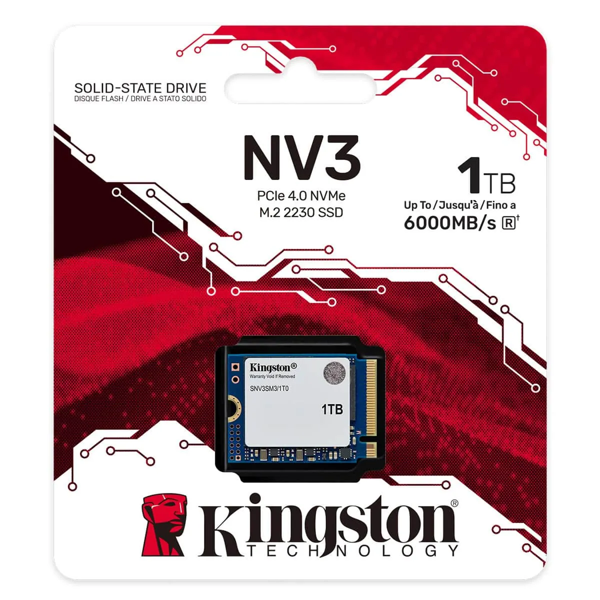 Kingston NV3 1 TB M.2 2230 NVMe Gen4 SSD 6000/4000 (SNV3SM3/1T0)