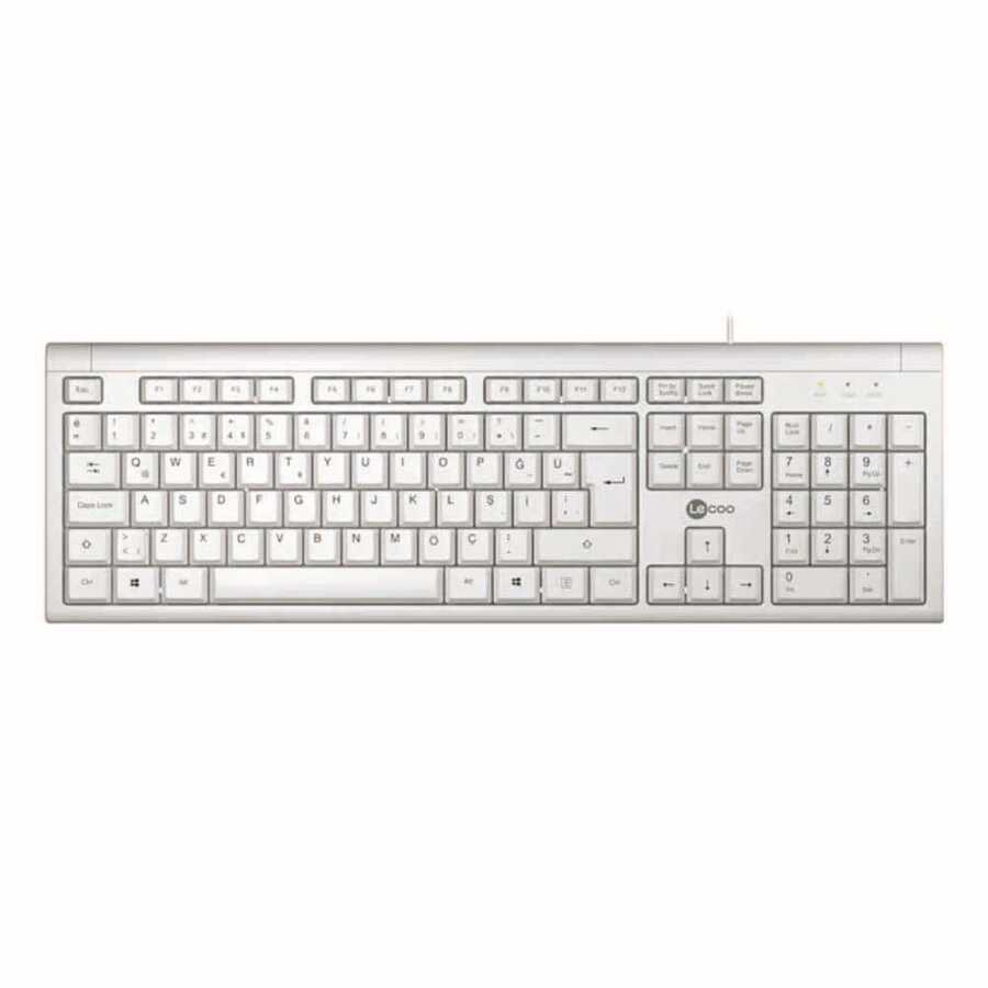 Leboo KB101 USB Kablolu Klavye Beyaz