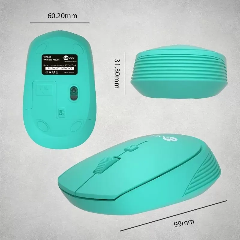Leboo WS202 USB Kablosuz Mouse Turkuaz