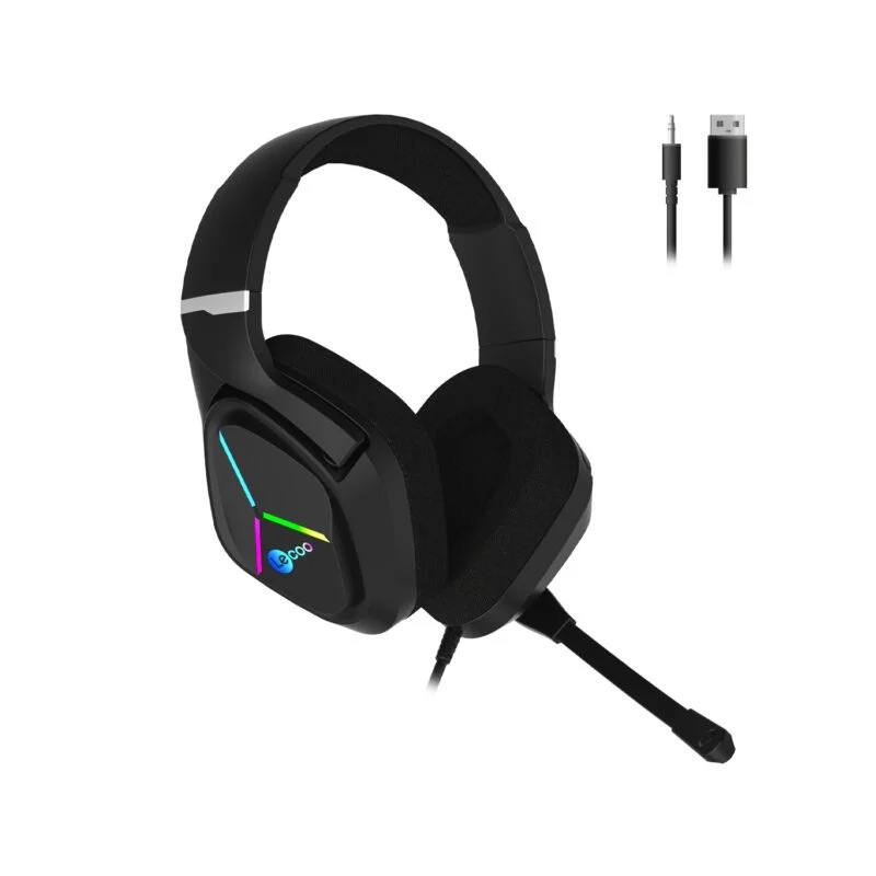 LeCoo HT406 Kablolu Mikrofonlu RGB Gaming Kulaklık Siyah