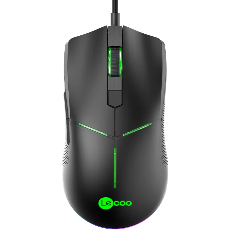 Lecoo MS109 Kablolu RGB Makro Tuşlu Optik Gaming Mouse Siyah
