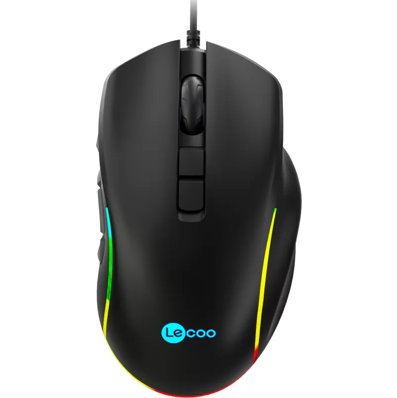 Lecoo Ms140 Kablolu RGB Makro Tuşlu Optik Gaming Mouse Siyah