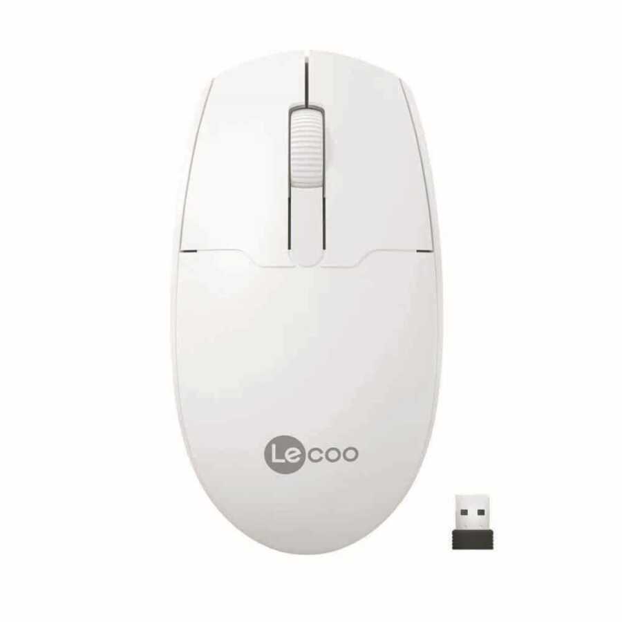 Lecoo WS204 USB Kablosuz Mouse Beyaz