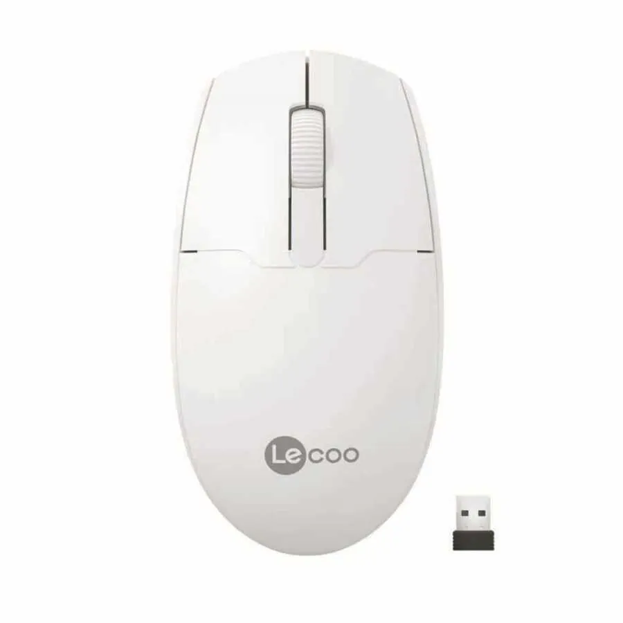Lecoo WS204 USB Kablosuz Mouse Beyaz