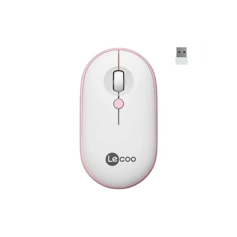 LeCoo WS212 USB Kablosuz Mouse Beyaz-Pembe