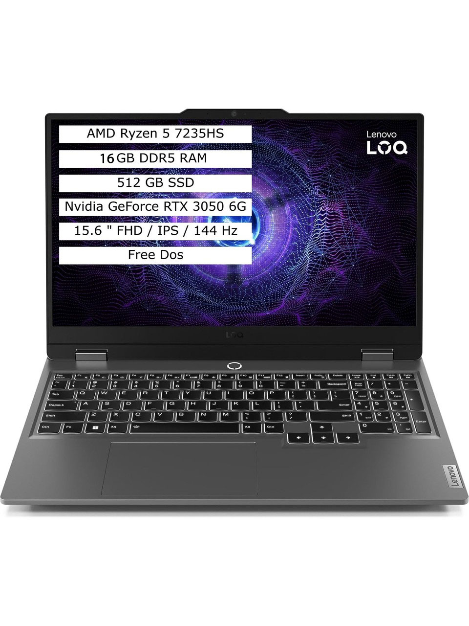 Lenovo LQ 15ARP9 83JC000PTR R5-7235HS 16GB 512GB SSD 6GB RTX3050 15.6" DOS UPG