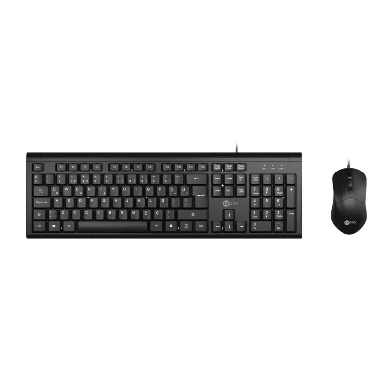 Levoo CM101 USB Kablolu Klavye Mouse Set Siyah