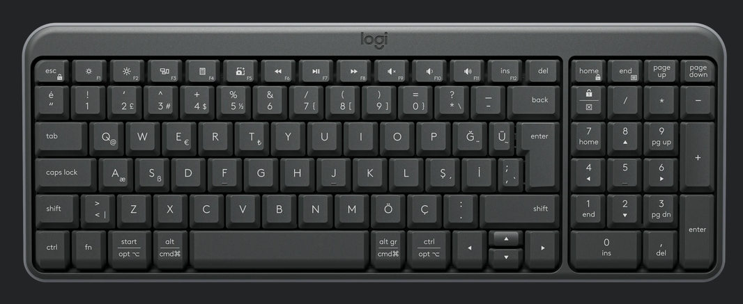 Logitech K250 Kablosuz Bluetooth Klavye Grafik (920-013460)