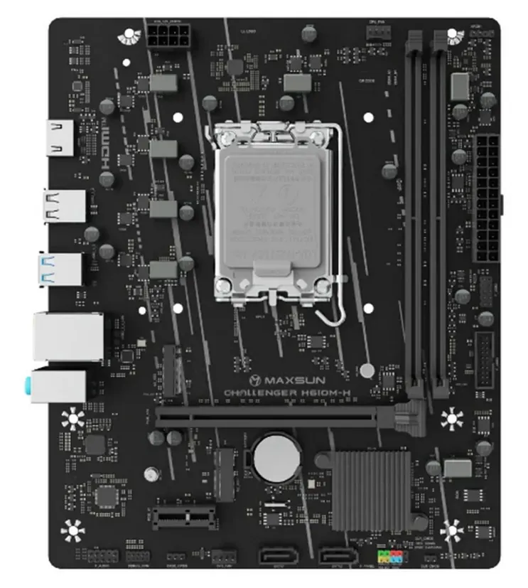 Maxsun Challenger H610M-H 1700P DDR4 Ses GLAN HDMI SATA3 USB3.2 mATX