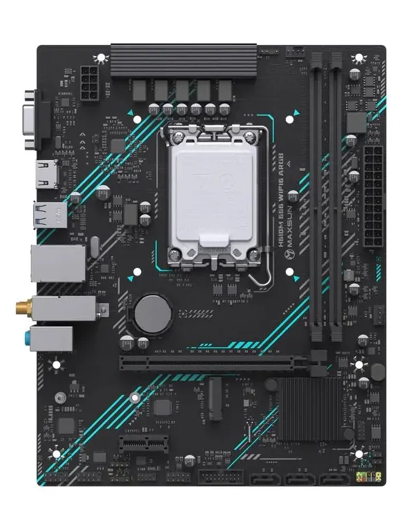 Maxsun H610M 666 1700P DDR4 Ses GLAN HDMI/VGA SATA3 USB3.2 mATX