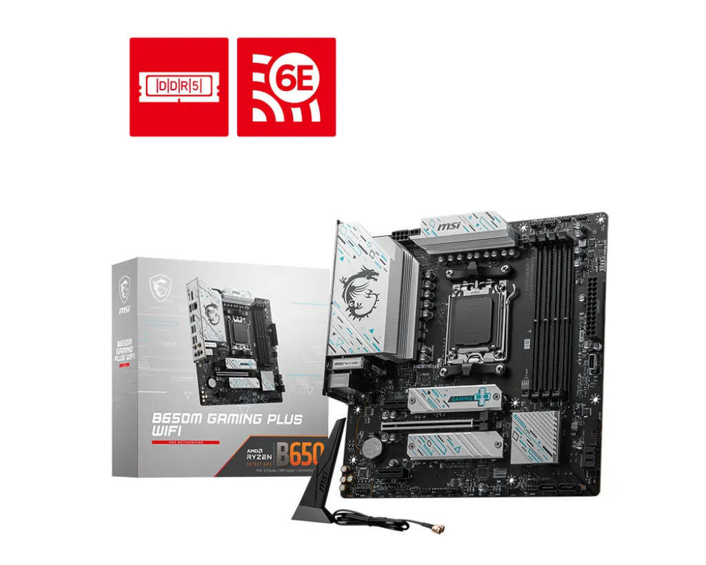 Msi B650M Gaming Plus Wifi Am5 Ddr5 Ses Glan Dp/Hdmi Sata3 Usb3.2 Matx