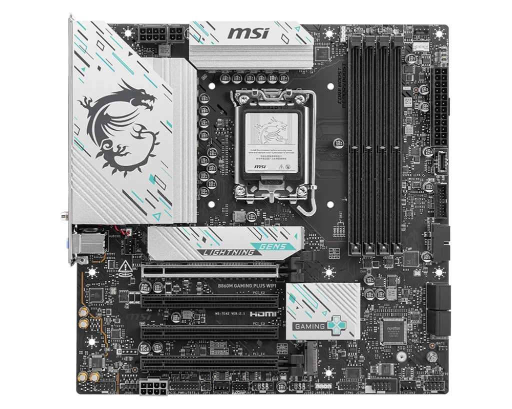 Msi B860M Gaming Plus Wifi 1851p Ddr5 Ses Glan Dp/Hdmi/Type-C Sata3 Usb3.2 Matx