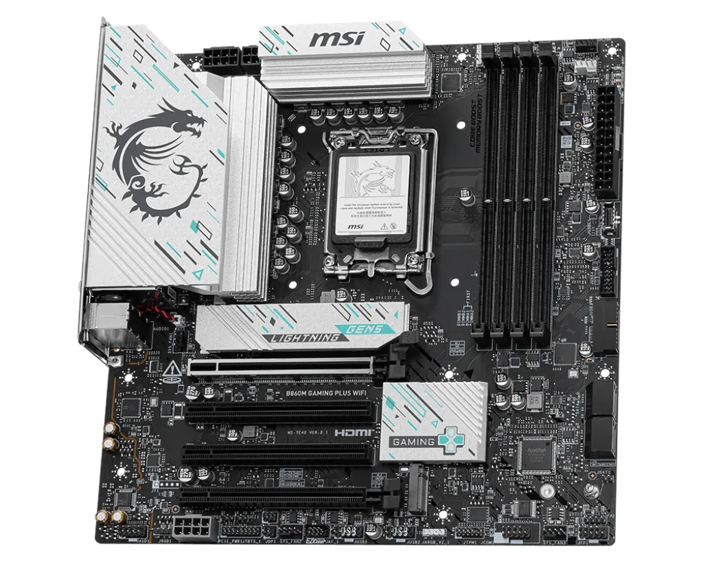Msi B860M Gaming Plus Wifi 1851p Ddr5 Ses Glan Dp/Hdmi/Type-C Sata3 Usb3.2 Matx