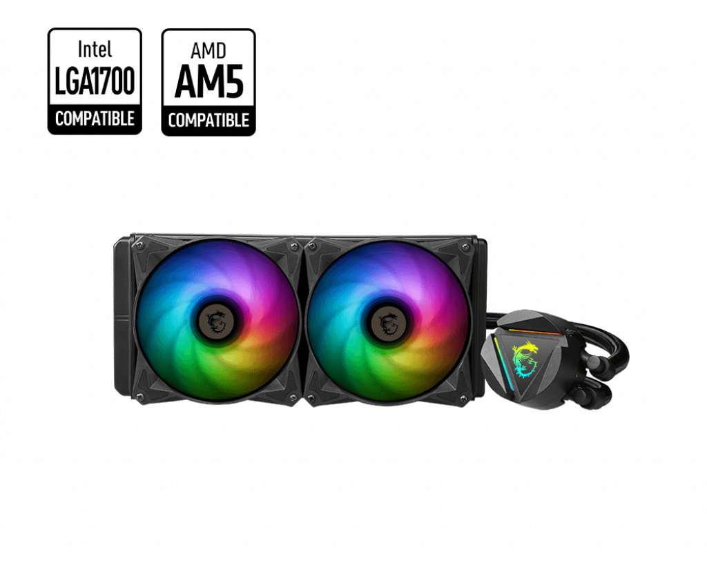 Msi Mag Coreliquid 2x12cm ARGB Fan 1700/AM5 Sıvı Soğutucu (Coreliquid 240R V2)