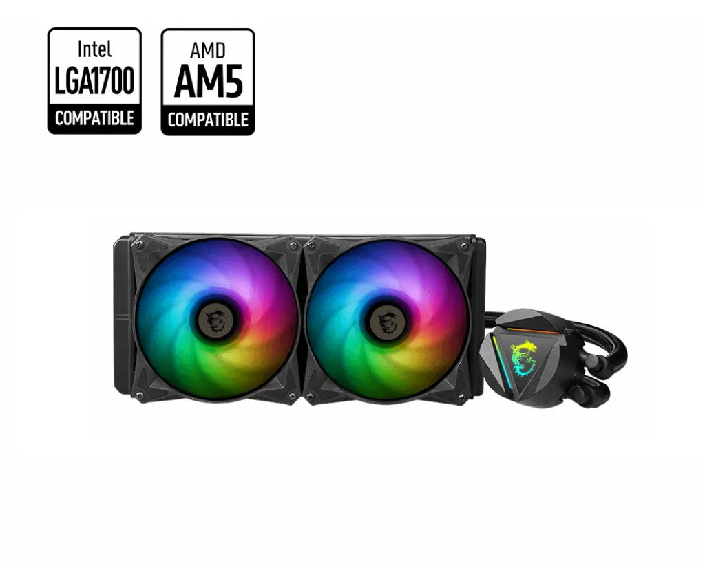 Msi Mag Coreliquid 2x12cm ARGB Fan 1700/AM5 Sıvı Soğutucu (Coreliquid 240R V2)
