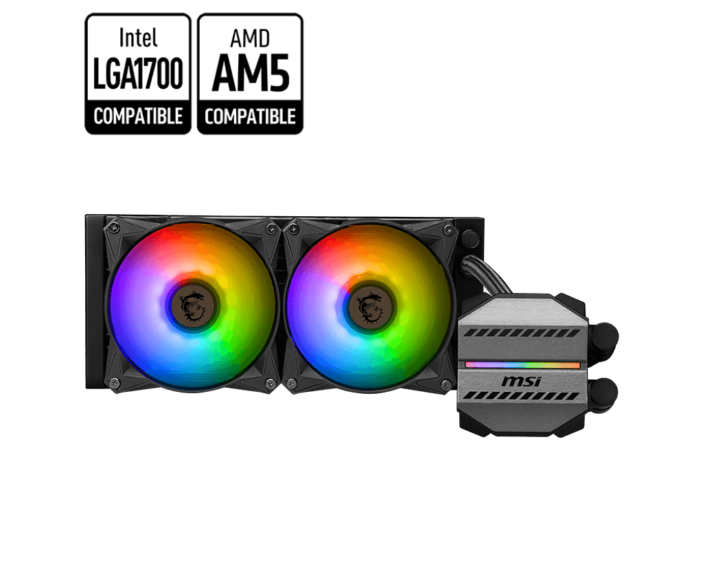 Msi Mag Coreliquid 2x12cm Argb Fan 1700/Am5 Sıvı Soğutucu (Mag Coreliquid M240)