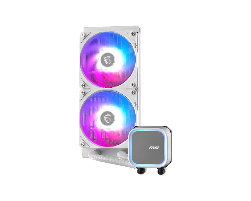 MSI Mag CoreLiquid A13 240 2x12cm ARGB Fan 1851/1700/AM4/AM5 Sıvı Soğutucu Beyaz