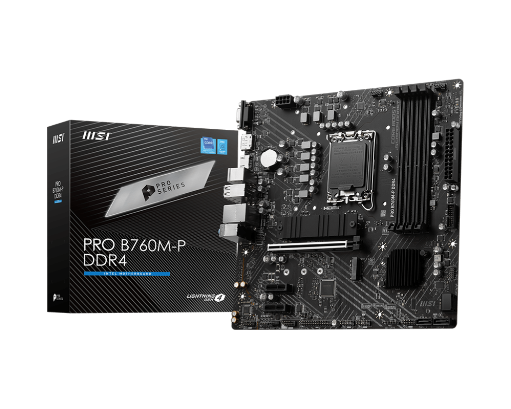 MSI Pro B760M-P DDR4 1700P DDR4 Ses GLAN DP/HDMI/VGA SATA3 USB3.2 mATX