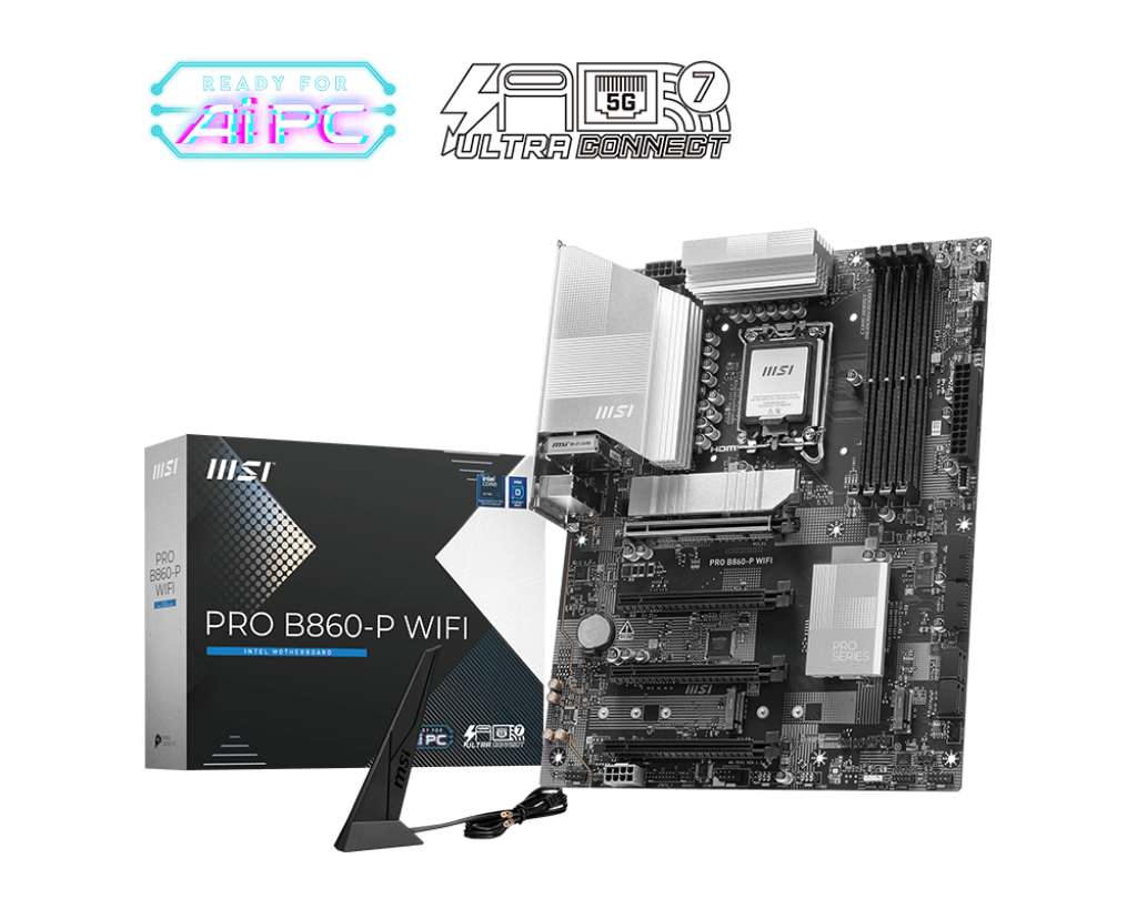 MSI Pro B860-P WiFi 1851P DDR5 Ses GLAN DP/HDMI/Type-C SATA3 USB3.2 ATX