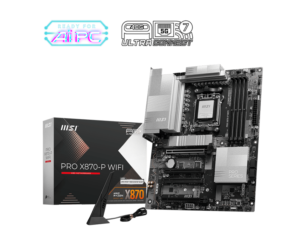 MSI Pro X870-P WiFi AM5 DDR5 Ses GLAN HDMI/Type-C SATA3 USB3.2 ATX
