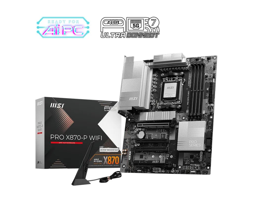 MSI Pro X870-P WiFi AM5 DDR5 Ses GLAN HDMI/Type-C SATA3 USB3.2 ATX