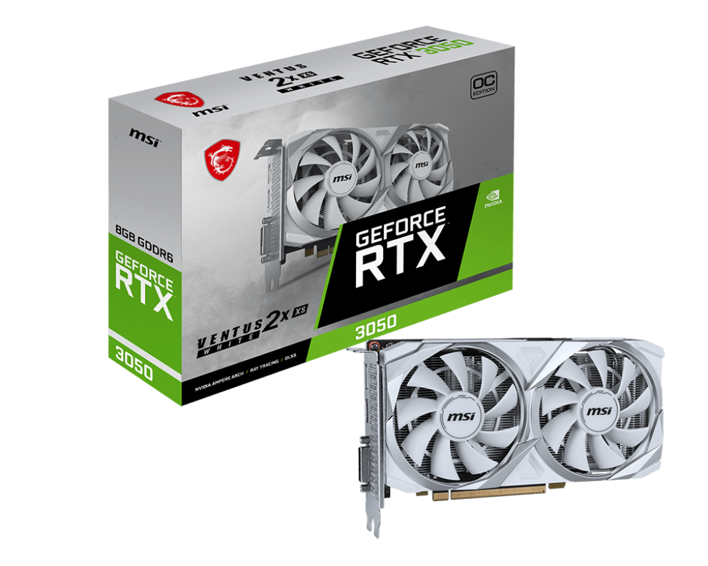 Msi Rtx3050 8gb Gddr6 128bit Dp/Hdmi (GeForce Rtx 3050 Ventus 2x Xs White 8g Oc)
