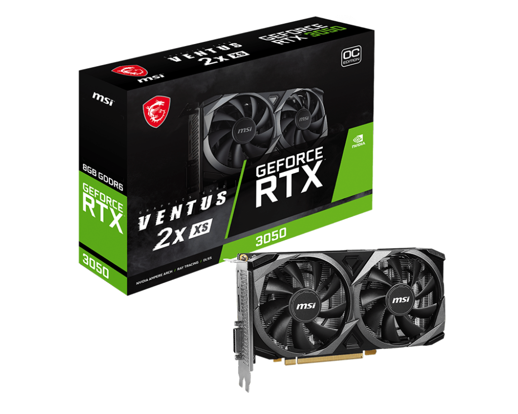 Msi Rtx3050 8gb Gddr6 128bit Dp/Hdmi/Vga (GeForce Rtx 3050 Ventus 2x Xs 8g Oc)