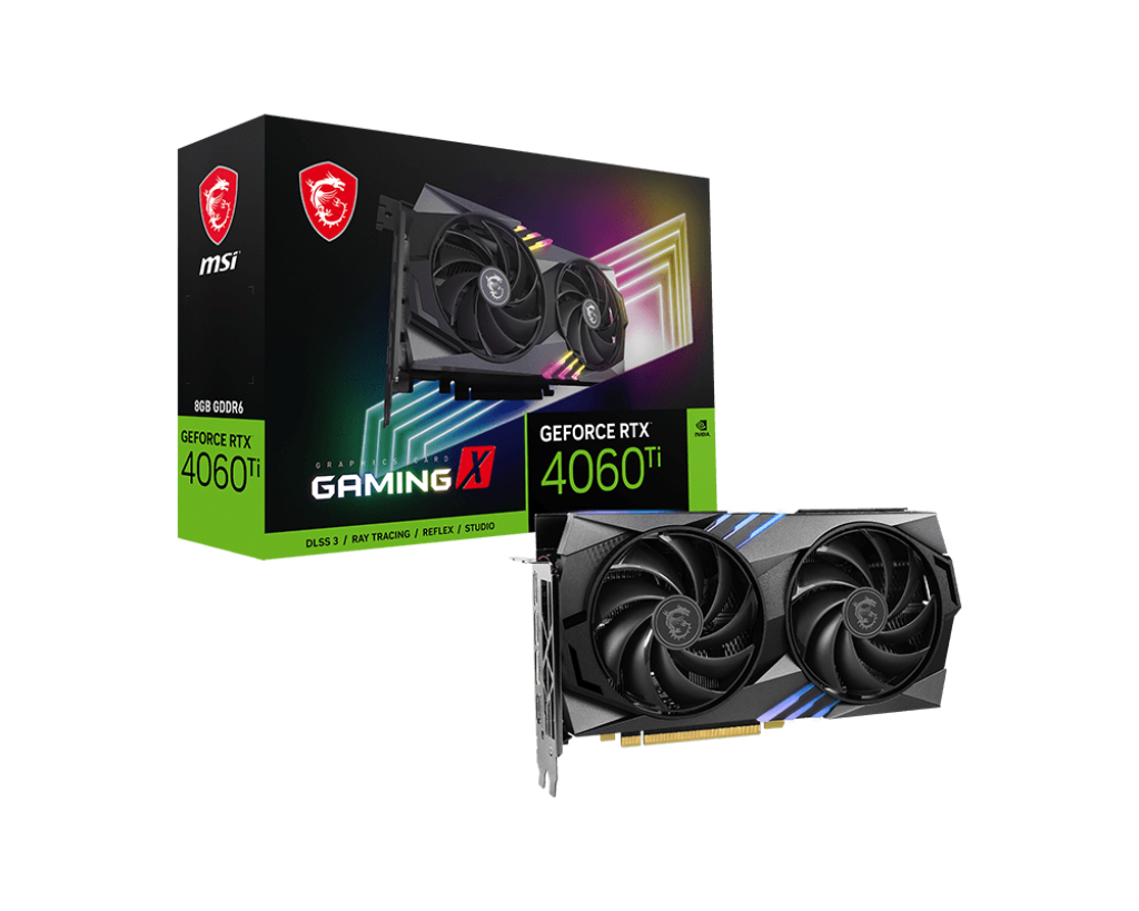 Msi Rtx4060Ti 8gb Gddr6 128bit 3xDp/Hdmi (GeForce Rtx 4060 Ti Gaming X 8g)