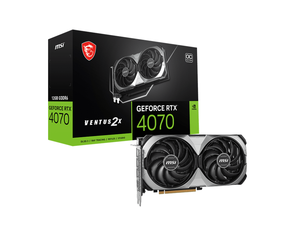 Msi Rtx4070 12gb Gddr6 192bit 3xdp/Hdmi (GeForce Rtx 4070 Ventus 2x E1 12g Oc)