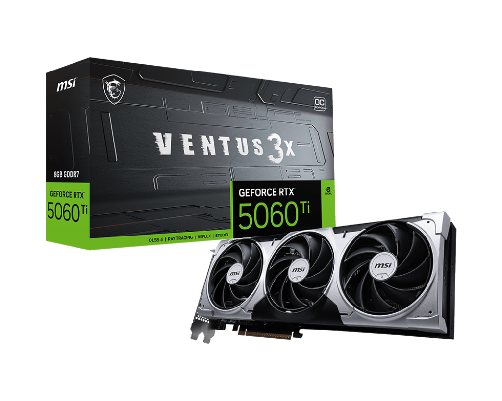 MSI Rtx5060-Ti 8gb Gddr7 128bit 3xDP/HDMI (GeForce Rtx 5060 Ti 8g Ventus 3x OC)