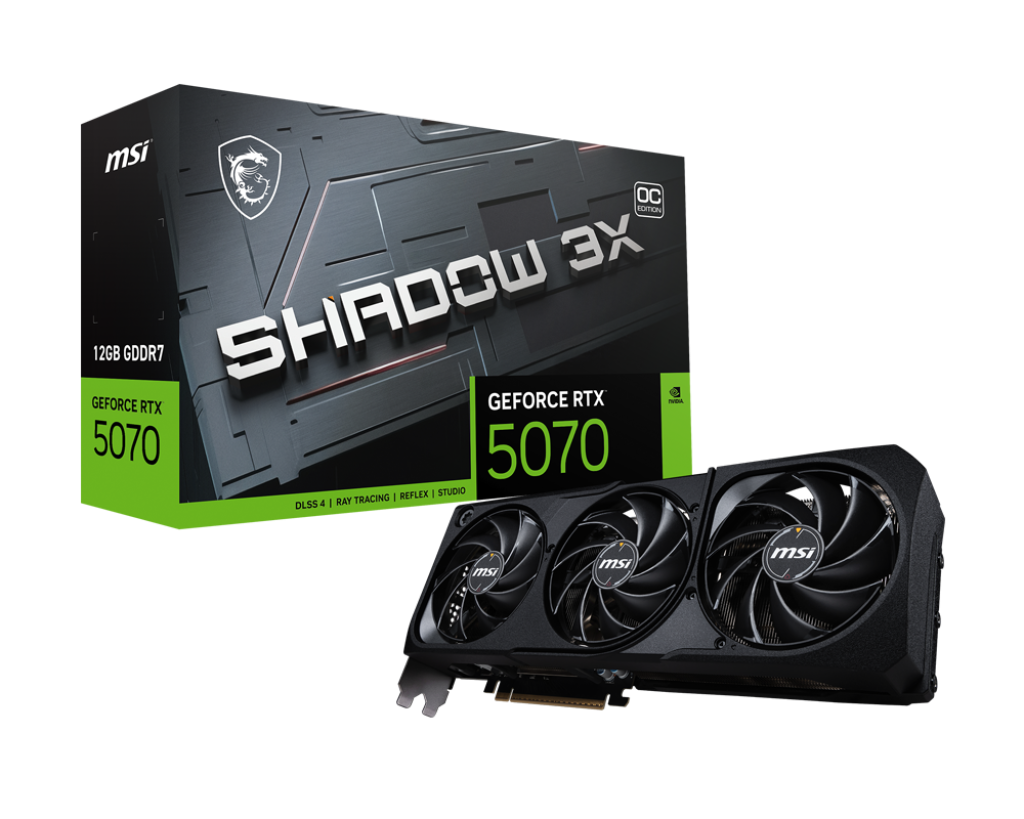 MSI Rtx5070 12gb Gddr7 192bit 3xDP/HDMI (GeForce Rtx 5070 12g Shadow 3x OC)