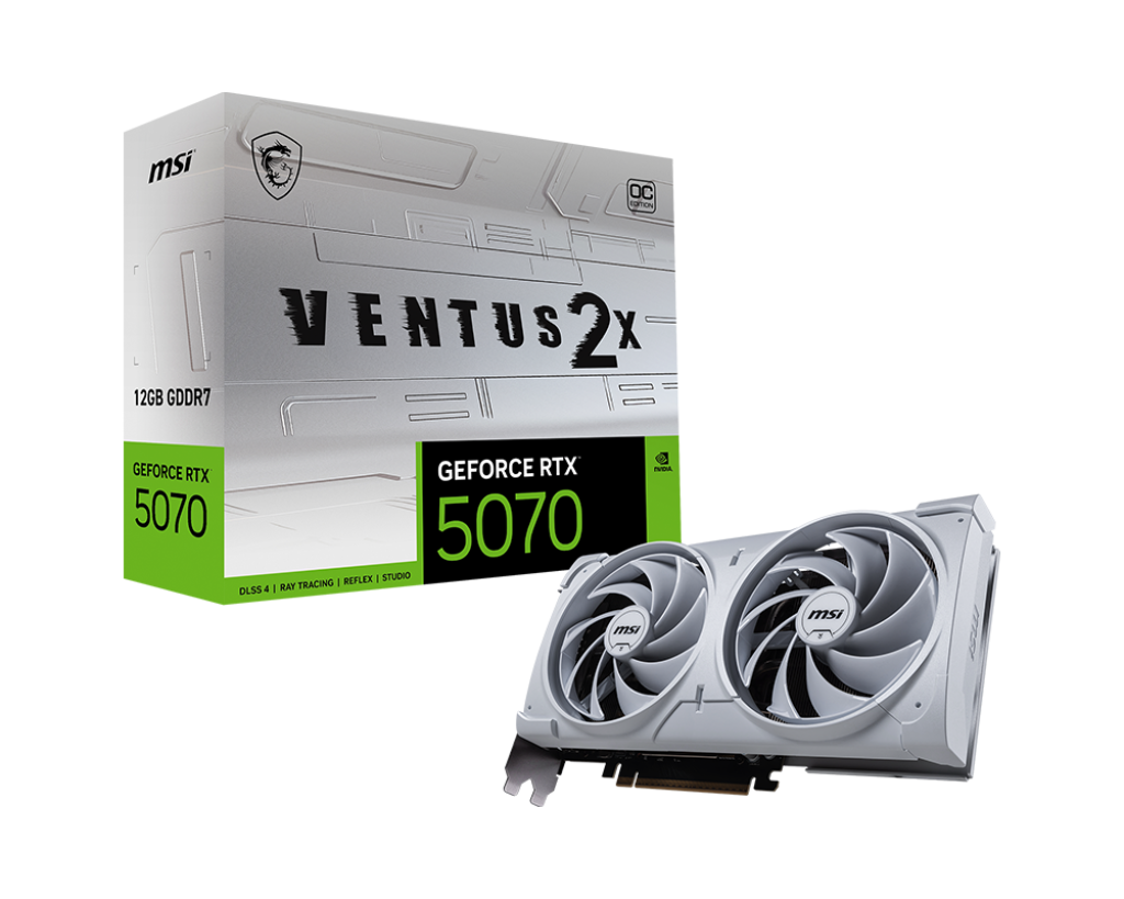 Msi Rtx5070 12gb Gddr7 192bit 3xdp/Hdmi(GeForce Rtx 5070 12g Ventus 2x Oc White)