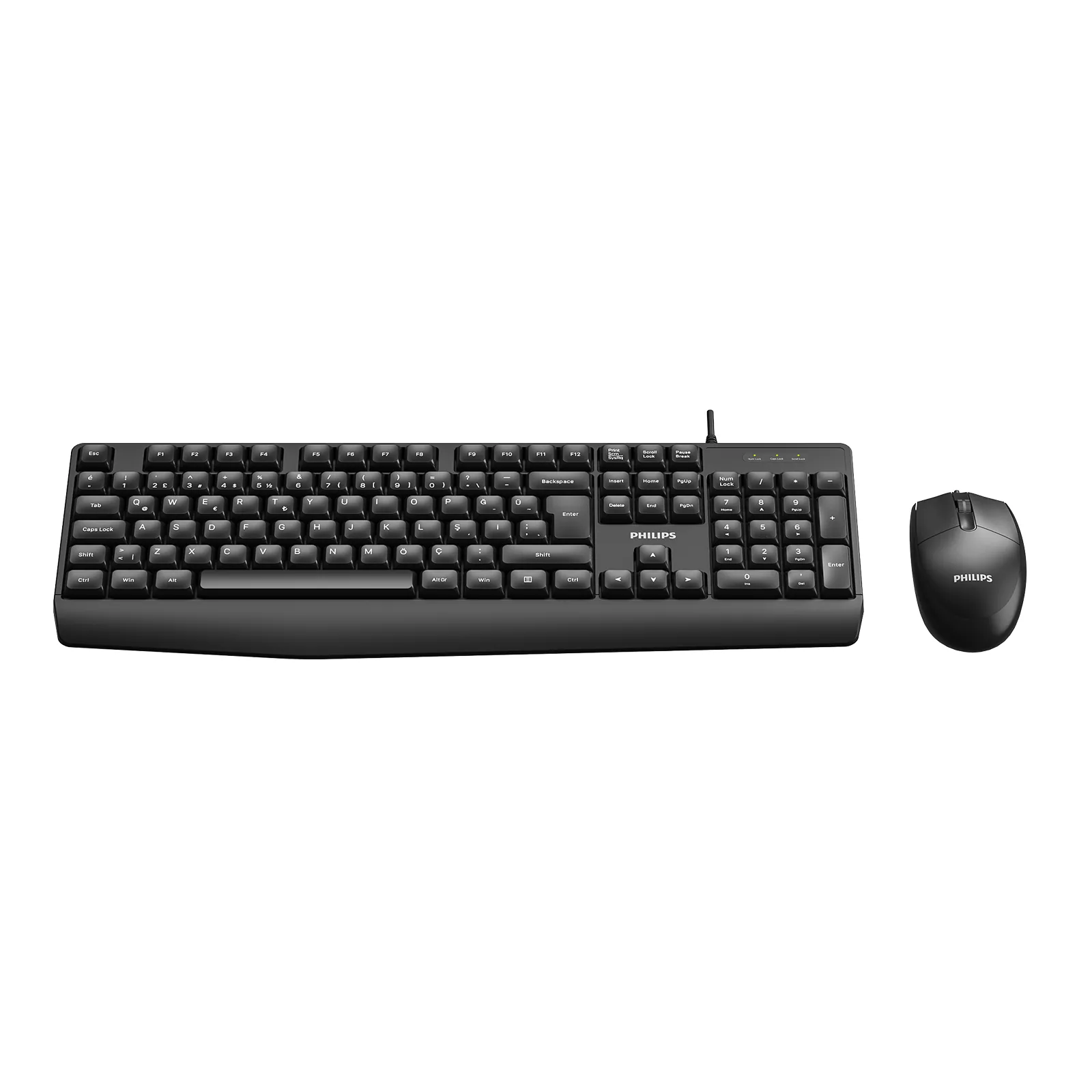 Philips SPT6237B Kablolu Klavye&Mouse Set Siyah