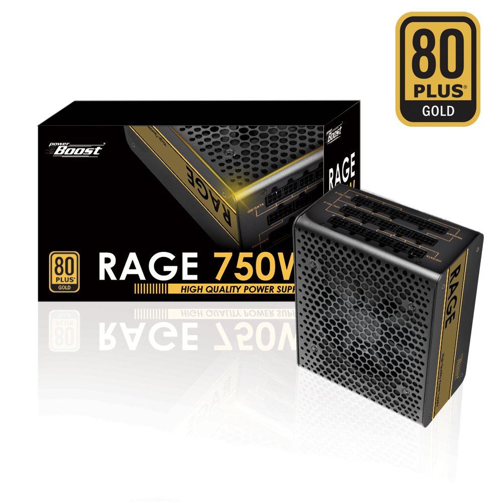 Powerboost Rage 750W 80+ Gold 12cm Fan Güç Kaynağı (JPSU-BST-ATX750G)