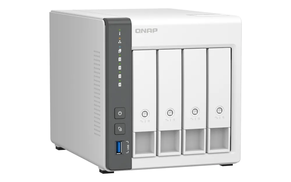 Qnap TS-433-4G 4GB 4 Slot 1x2.5GbE Port USB 3.2 NAS Depolama Ünitesi