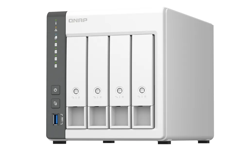 Qnap TS-433-4G 4GB 4 Slot 1x2.5GbE Port USB 3.2 NAS Depolama Ünitesi