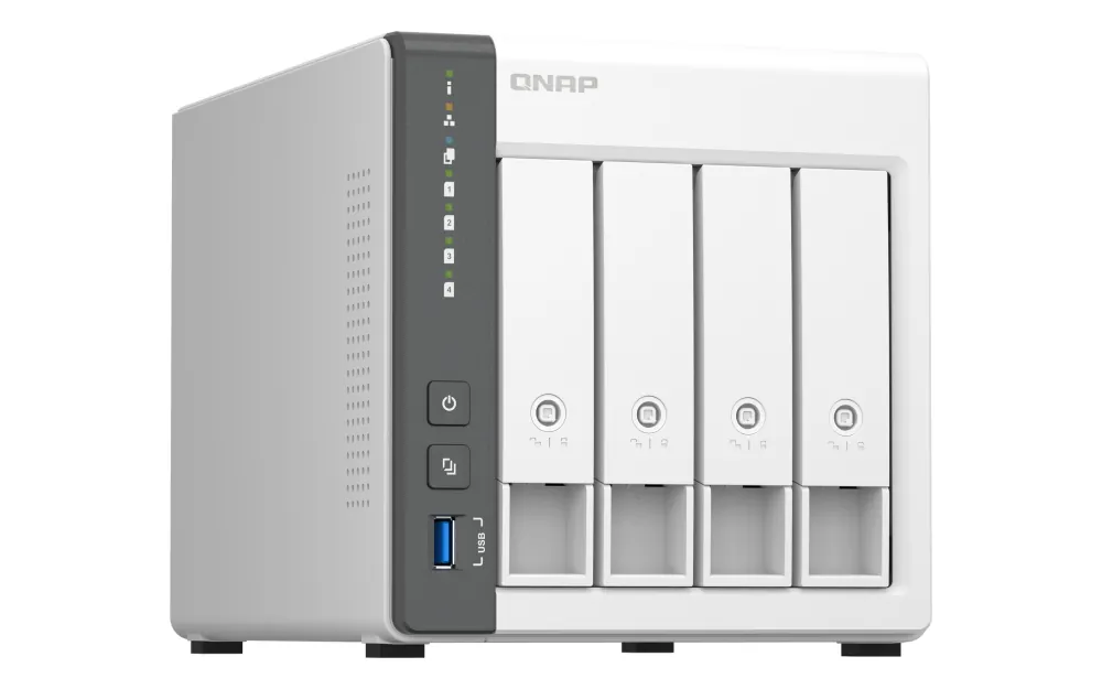 Qnap TS-433-4G 4GB 4 Slot 1x2.5GbE Port USB 3.2 NAS Depolama Ünitesi