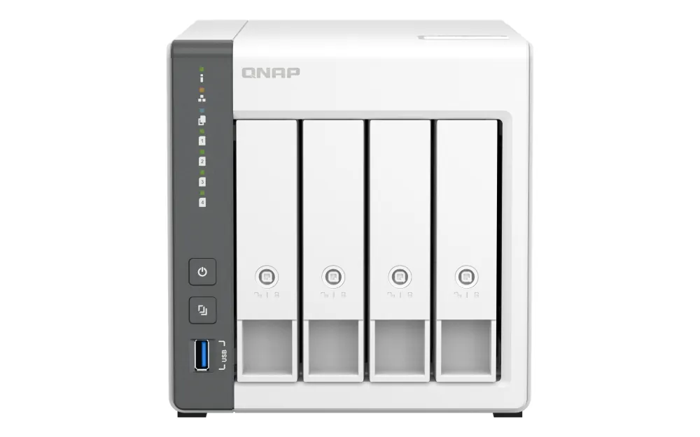 Qnap TS-433-4G 4GB 4 Slot 1x2.5GbE Port USB 3.2 NAS Depolama Ünitesi