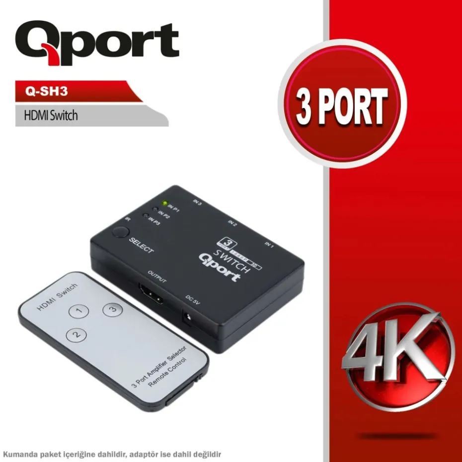 Port 3 Port HDMI Switch (Q-SH3)