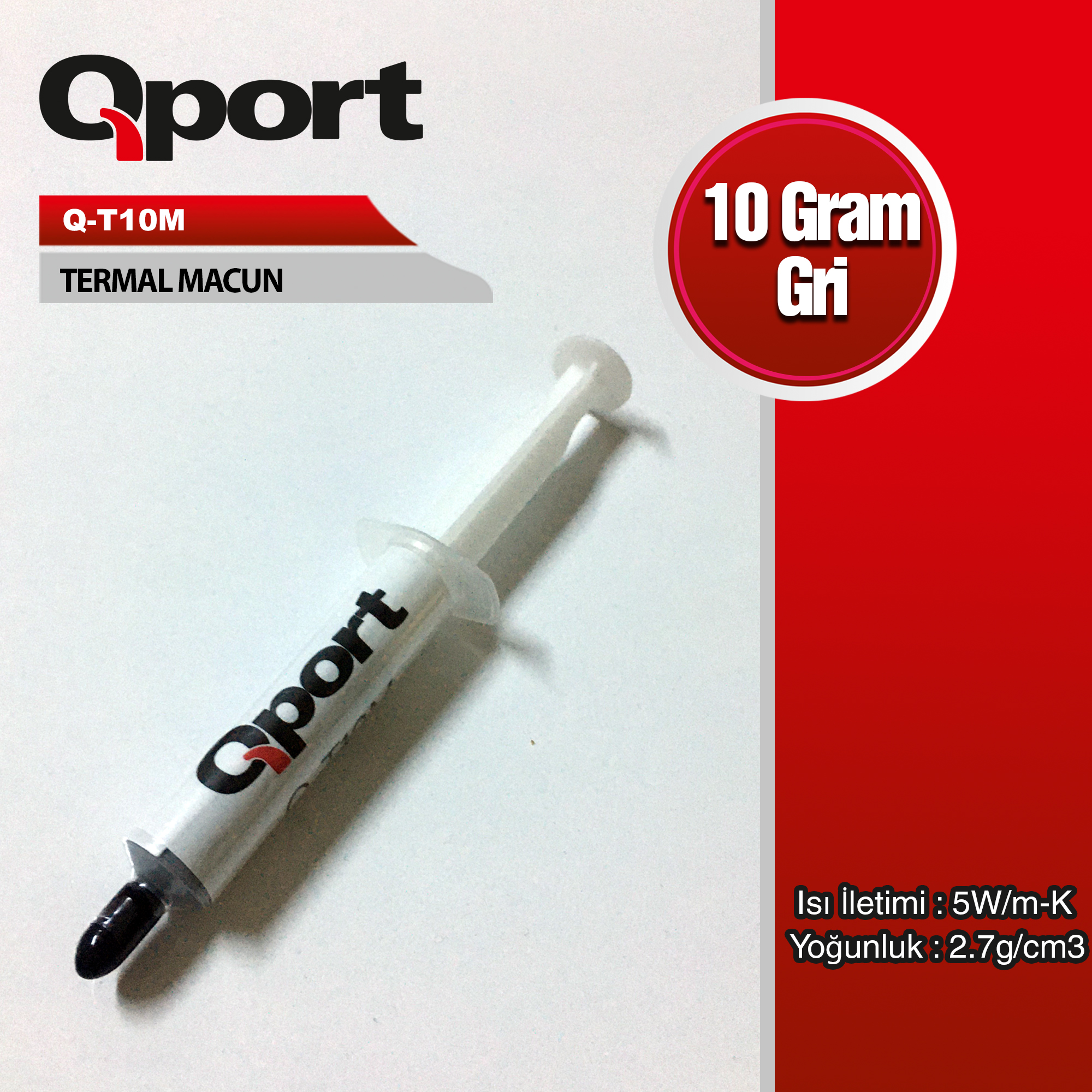 Qport (Q-T10M) 10gram 5W/m-K 2.7/cm3 Termal Macun